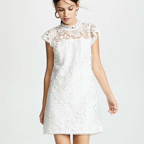 cupcakes & cashmere Dresses & Skirts - Cupcakes and Cashmere White Floral Lace Dress